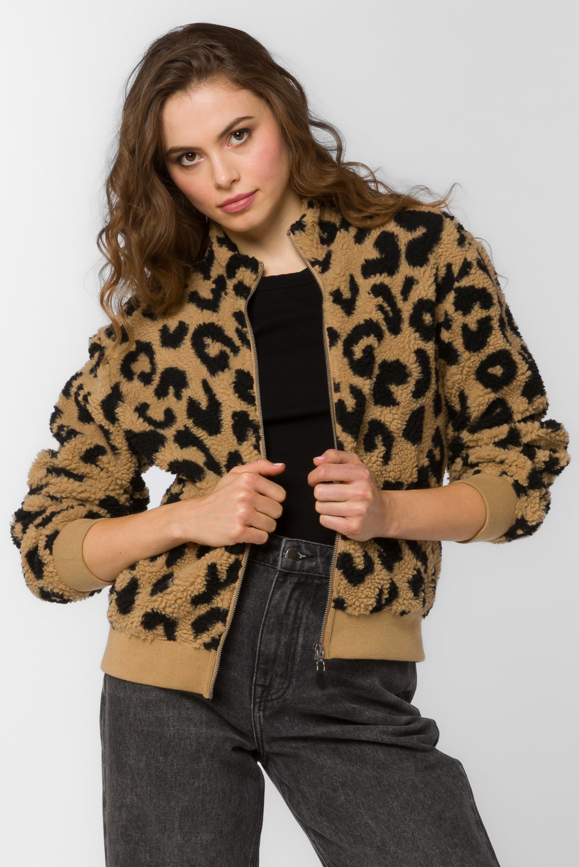 Aggie Cheetah Fuzz Jacket