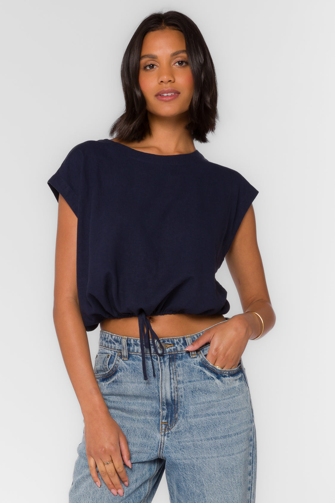 Aluna Navy Top