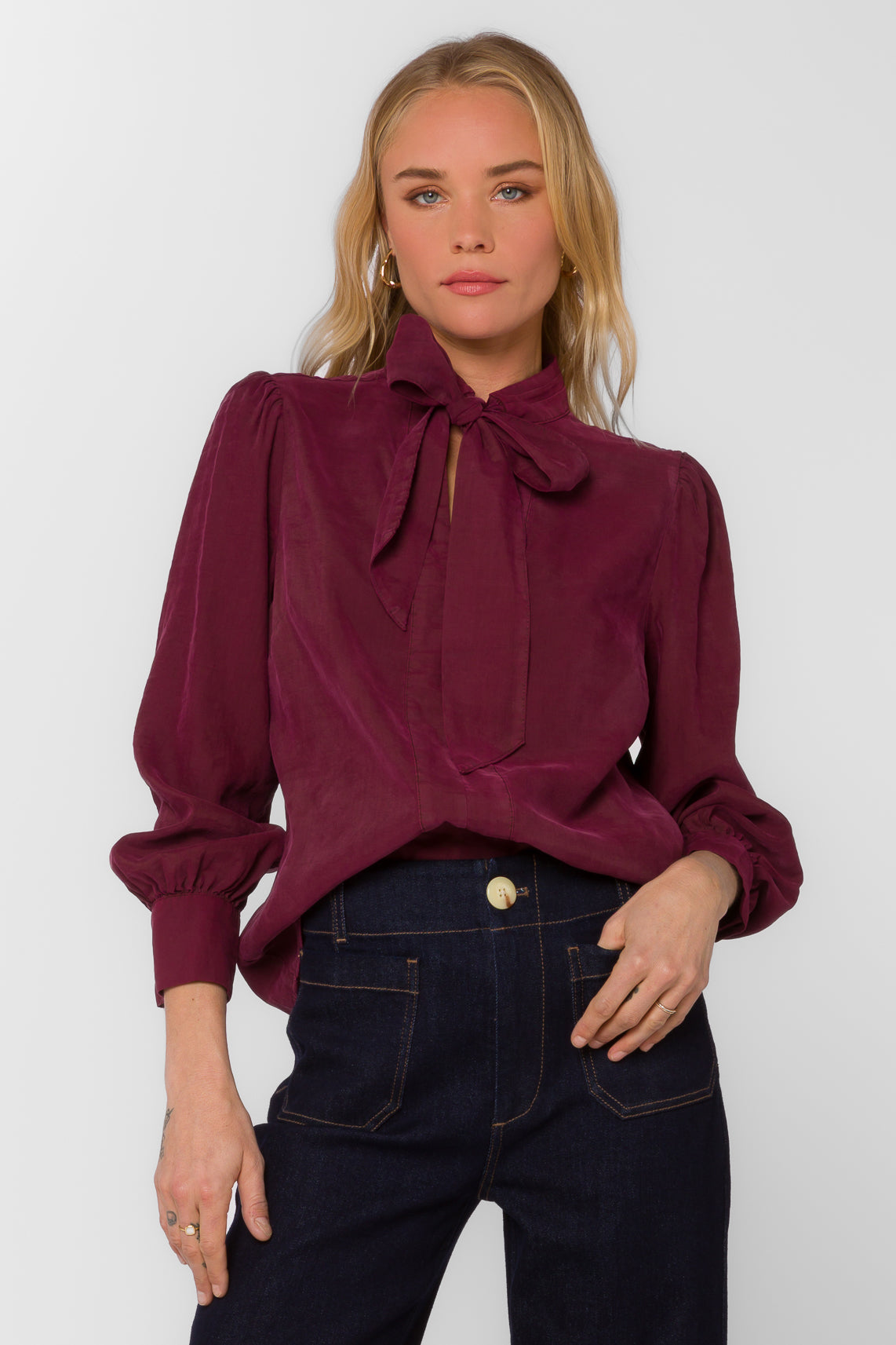 Anastasia Cabernet Blouse