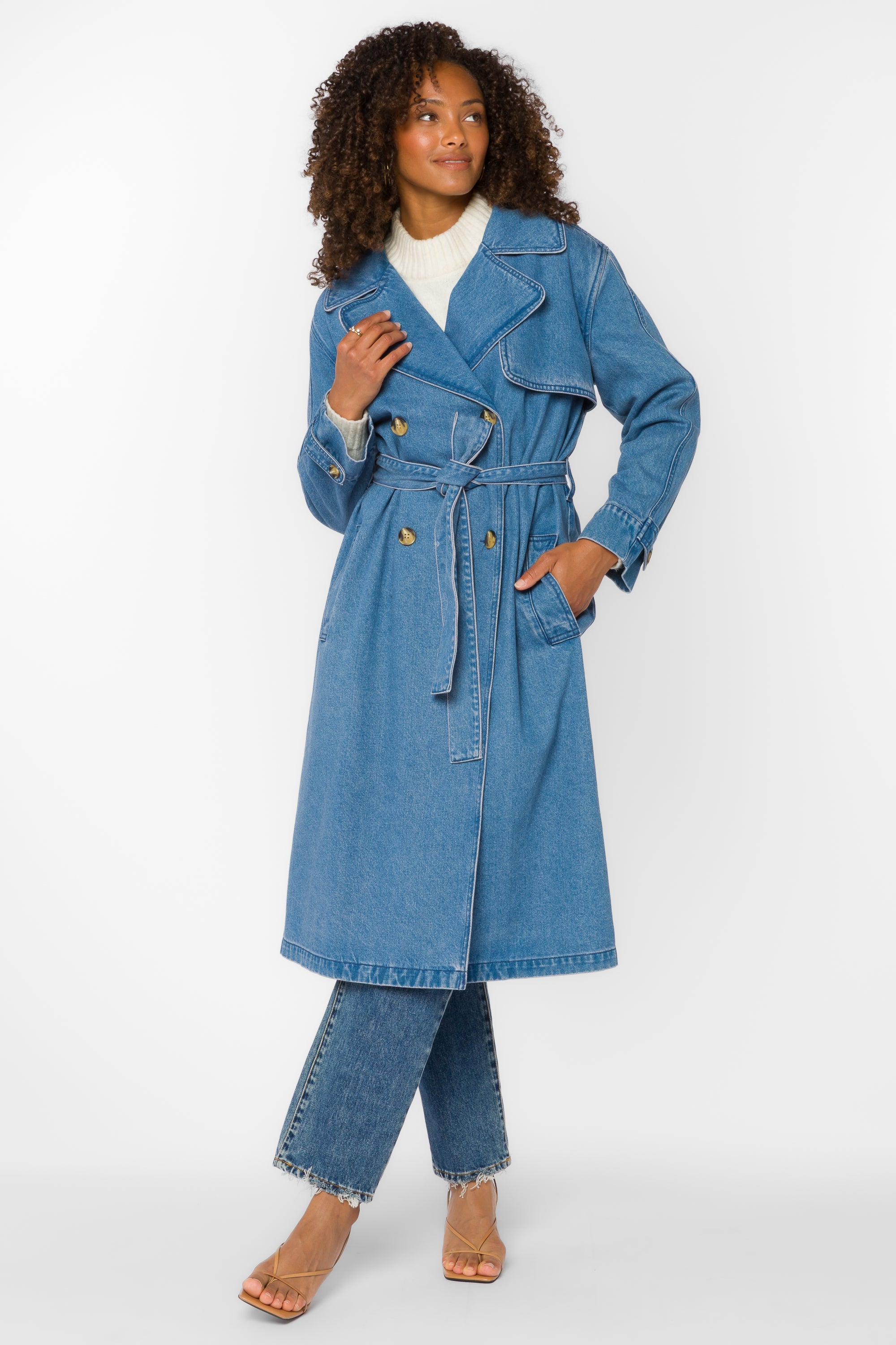 Banks Sienna Blue Trench Coat