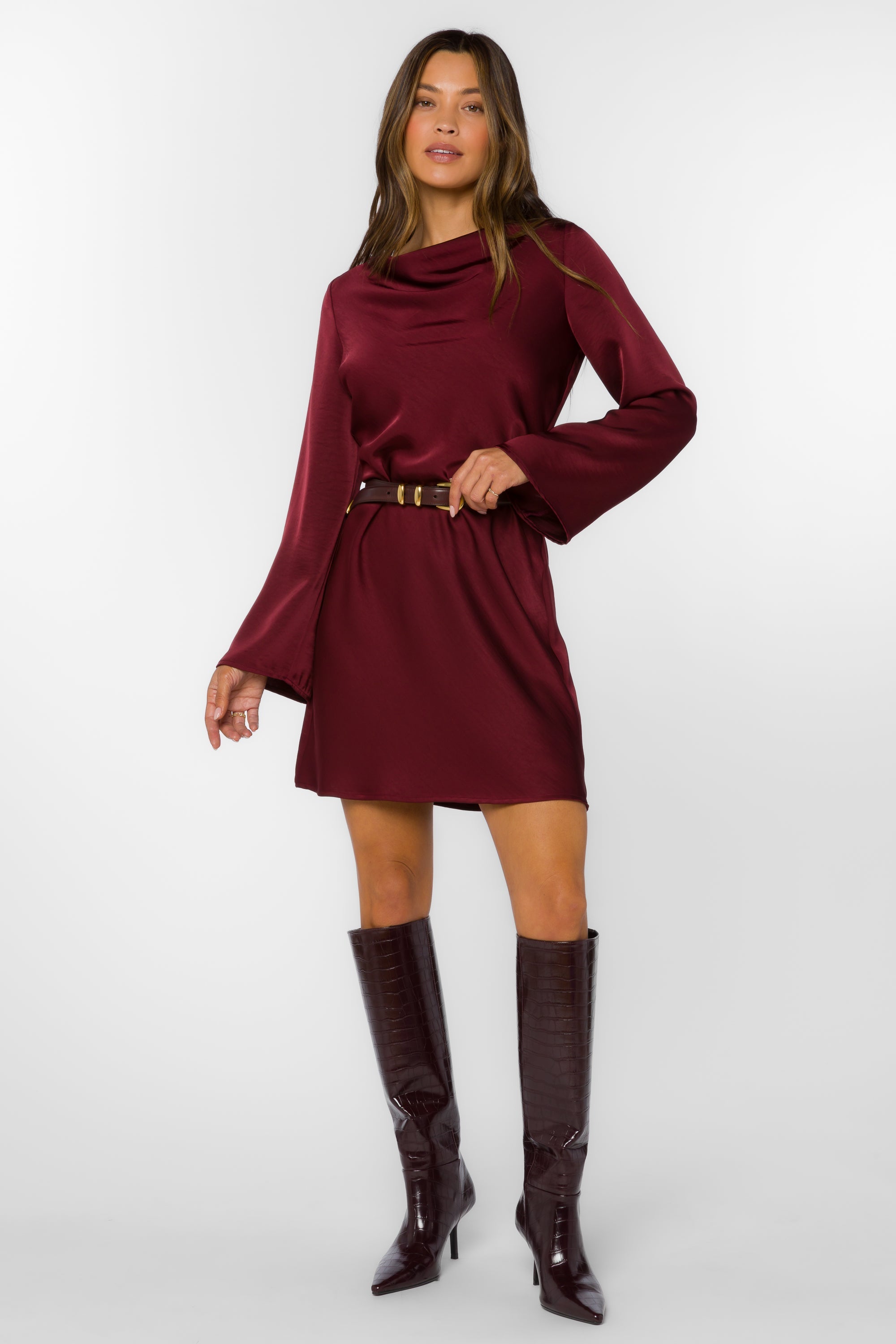 Mariko Maroon Dress